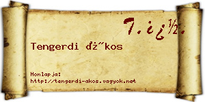 Tengerdi Ákos névjegykártya